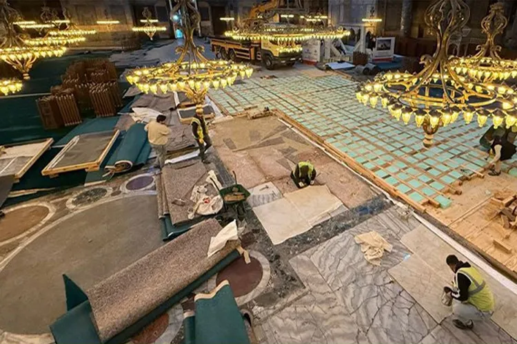 Ayasofya restorasyonunda zemin tahribatı iddiaları yalanlandı
